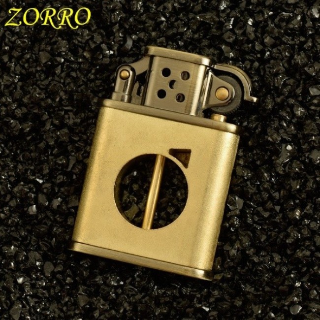 Bật Lửa Xăng Đá Zorro Z589 Cối Cổ Điển Đồng Đúc Nguyên Khối Xi Bụi