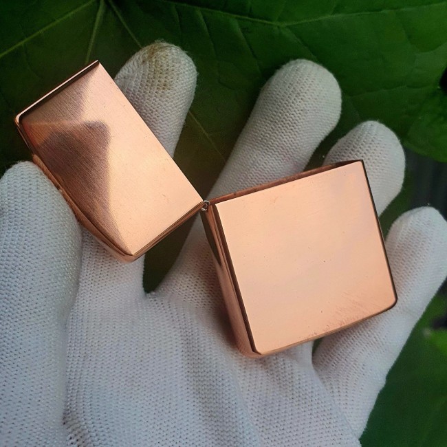 Vỏ Zippo Đồng Đỏ Đời La Mã Đáy Ngược E-XIII ( Không Kèm Ruột Máy)