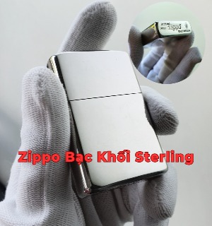 Bật Lửa Zippo Bạc Khối Sterling Armor 2021 Hột Quẹt Xăng Đá Zippo