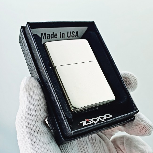 Bật Lửa Zippo Bạc Khối Sterling Armor 2021 Hột Quẹt Xăng Đá Zippo