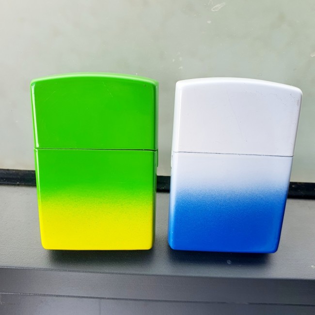Bật Lửa Zippo Gas Đá Phối Màu Sơn Tĩnh Điện Độc Lạ Sáng Tạo ( Lửa Thường )