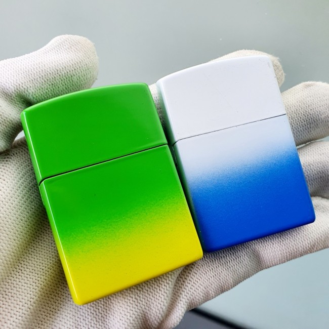 Bật Lửa Zippo Gas Đá Phối Màu Sơn Tĩnh Điện Độc Lạ Sáng Tạo ( Lửa Thường )