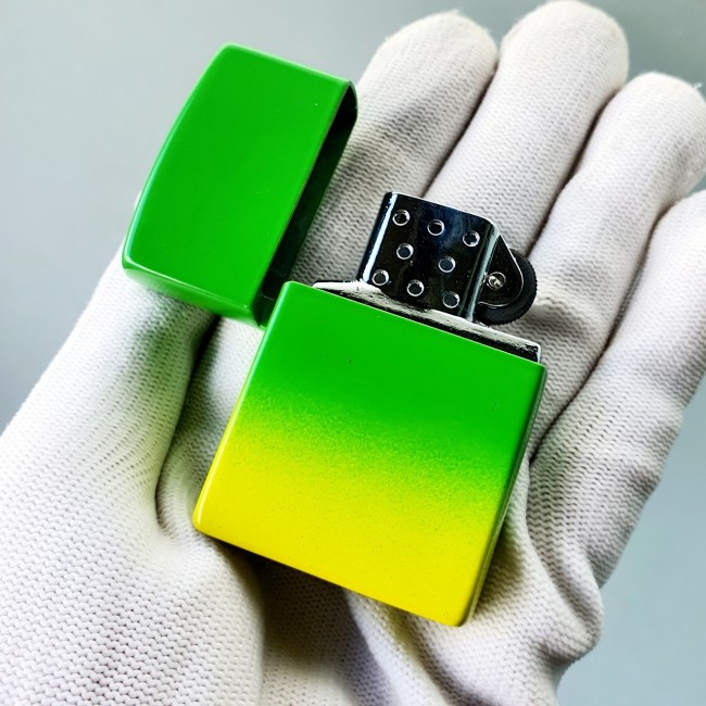 Bật Lửa Zippo Gas Đá Phối Màu Sơn Tĩnh Điện Độc Lạ Sáng Tạo ( Lửa Thường )