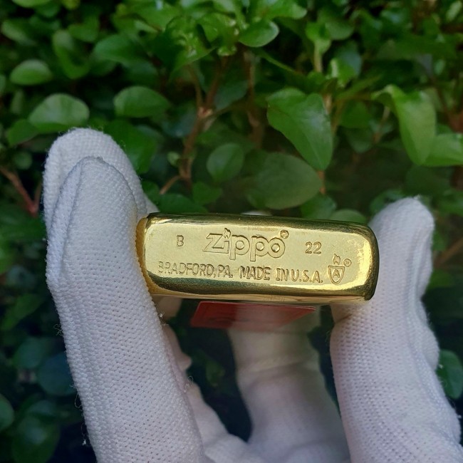 Bật Lửa Zippo Khảm Xà Cừ BRADFORD ( Zippo Armor Vỏ Dày Đời 22 ) - Có Hộp - Tem Đỏ