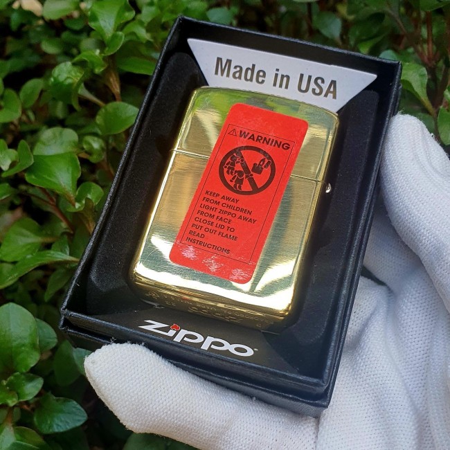 Bật Lửa Zippo Khảm Xà Cừ Mèo Thần Tài ( Zippo Armor Vỏ Dày Đời 22 ) - Có Hộp - Tem Đỏ