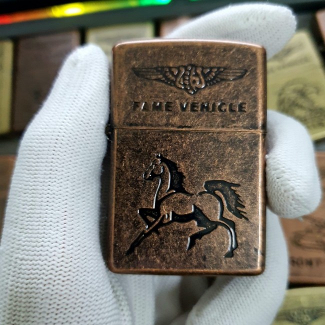 Bật Lửa Zippo Đồng Đỏ Giả Cổ Xi Bụi Đời La Mã H-IV Nhiều Hình ( Có Tem Đỏ ) KHÔNG KÈM HỘP ZIPPO