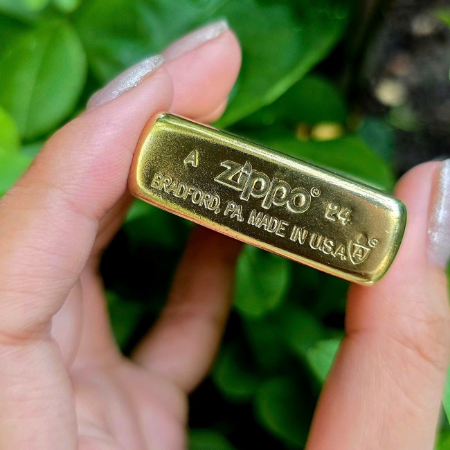 Bật Lửa Zippo Vàng Đồng Thuyền Chiến AGF-11 Ruột Vàng Đời A-24