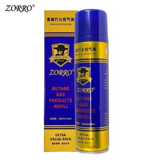 ( Chính Hãng ) Chai Gas Zorro Màu Xanh Dùng Bơm Cho Bật Lửa, Hộp Quẹt 200ml