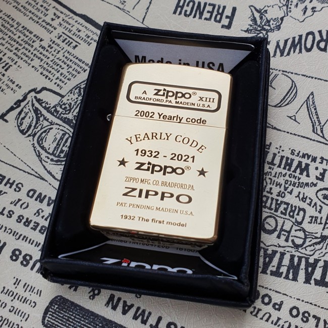 Bật Lửa Zippo Đồng Nguyên Khối Kỷ Niệm Yearly Cod 1932 - 2021 Mộc Đáy Ngược Đời La Mã XIII - Có Hộp