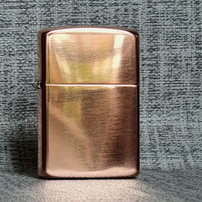 Bật Lửa Zippo Armor Đồng Đỏ Trơn Nguyên Khối Vỏ Dày Trùng Đời 17 - Có Hộp