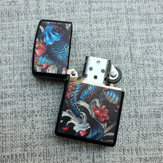 Bật Lửa Zippo Cá Koi Nhật Bản Sơn Tĩnh Điện