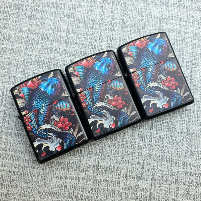 Bật Lửa Zippo Cá Koi Nhật Bản Sơn Tĩnh Điện