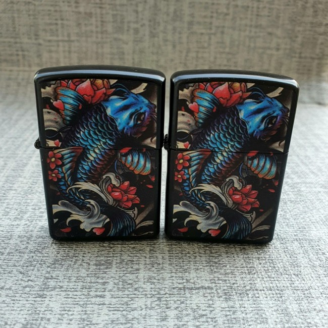 Bật Lửa Zippo Cá Koi Nhật Bản Sơn Tĩnh Điện