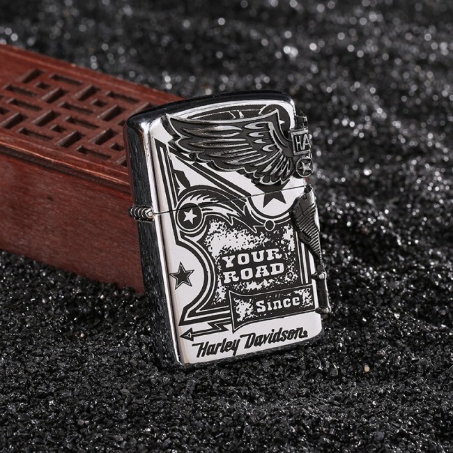 Bật Lửa Zippo Emblem Harley Davidson Đời La Mã K-XII ( Vàng - Đen - Bạc)