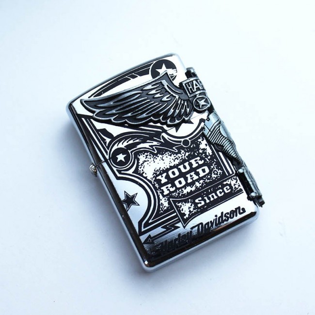 Bật Lửa Zippo Emblem Harley Davidson Đời La Mã K-XII ( Vàng - Đen - Bạc)