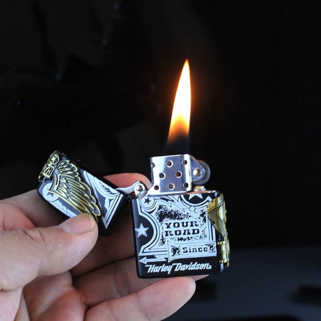 Bật Lửa Zippo Emblem Harley Davidson Đời La Mã K-XII ( Vàng - Đen - Bạc)