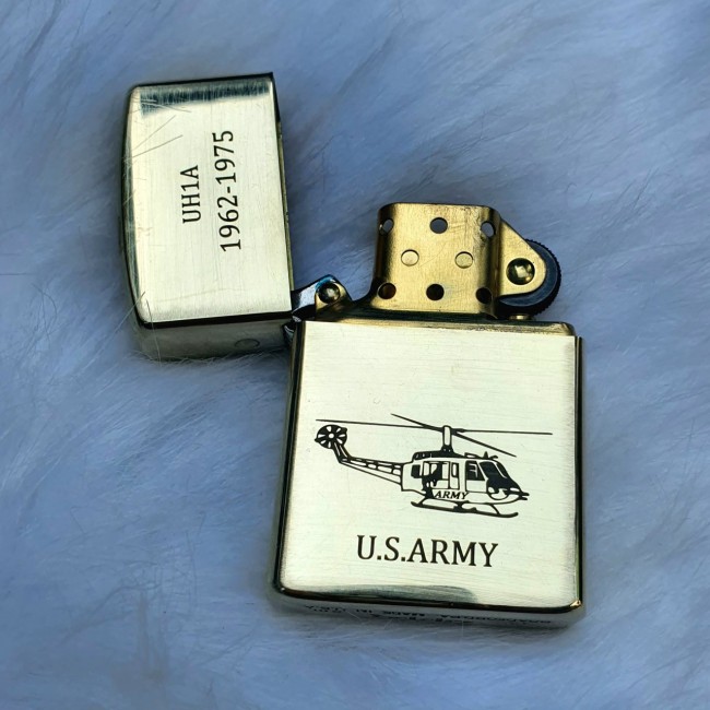 Bật Lửa Zippo U.S ARMY Lục Quân Hoa Kỳ Mộc Đáy Ngược Đời La Mã XIII Phiên Bản Giới Hạn - Có Hộp - Te