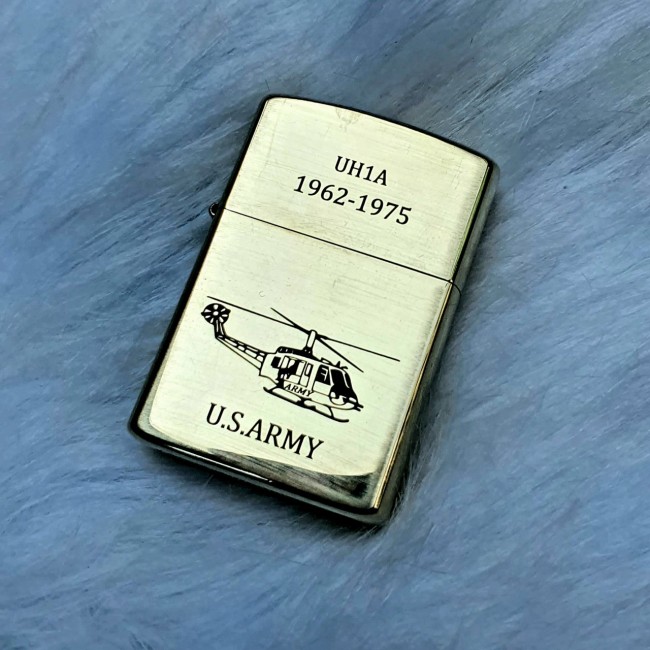 Bật Lửa Zippo U.S ARMY Lục Quân Hoa Kỳ Mộc Đáy Ngược Đời La Mã XIII Phiên Bản Giới Hạn - Có Hộp - Te