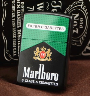 Bật Lửa Zippo Sơn Tĩnh Điện MarlBoro Xanh Lá