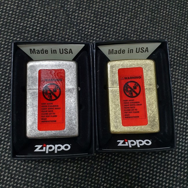 Bật Lửa Zippo Bạc Giả Cổ Đại Tướng Mỹ Đáy Dập Đời E2000-XVI ( Có Tem Đỏ ) KÈM HỘP Tặng Kèm Xăng Mini