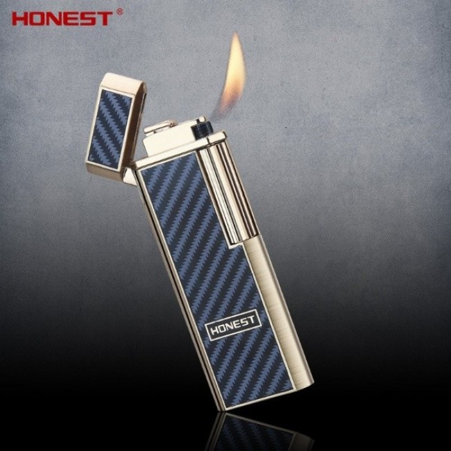 Bật Lửa Gas Đá Honest Họa Tiết ( Có Hộp - Xài Gas - Nhiều Màu )