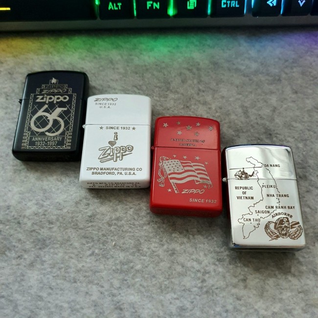 Bật Lửa Zippo Chủ Đề Cờ Mỹ ( Có Tem Đỏ ) KHÔNG KÈM HỘP ZIPPO