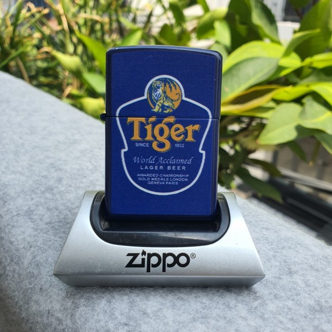 Bộ 4 Cái Zippo Sơn Tĩnh Điện Thương Hiệu Bia ( Có Hộp )