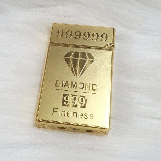 Bật Lửa Gas Đá Dupont Diamond 999 ( Màu Vàng, Bạc - Xài Gas - Lửa Thường ) Hộp Quẹt Hot Trend Mẫu Mớ