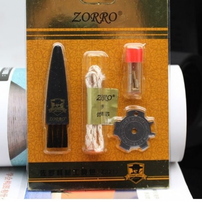 Bộ Phụ Kiện Zorro 4 Món ( Đá - Bấc - Cọ Vệ Sinh - Thẻ Bài Đa Năng)