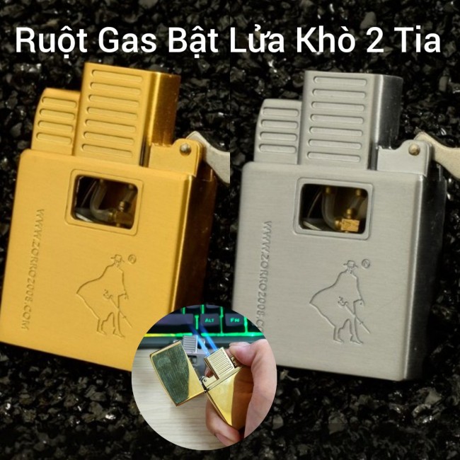 Ruột Gas Khò 2 Tia Bật Lửa Zorro ( Có Thể Thay Vào Zippo Hoặc Bật Lửa Xăng Đá )